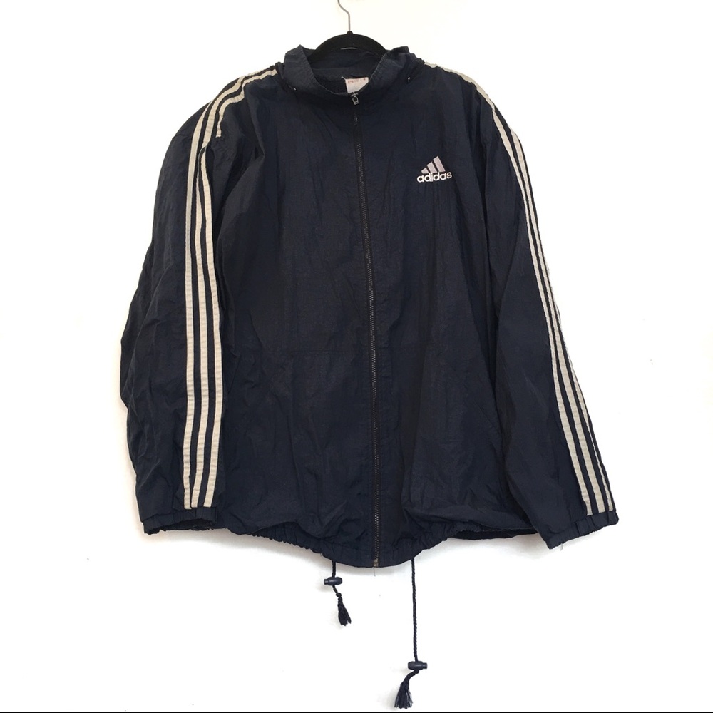 [ADIDAS] Striped Light Track Jacket Jogger XL